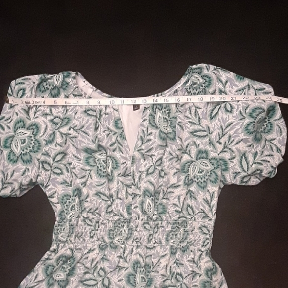 Ann Taylor Floral Green & White Dress - Picture 7 of 9